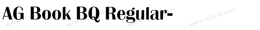 AG Book BQ Regular字体转换